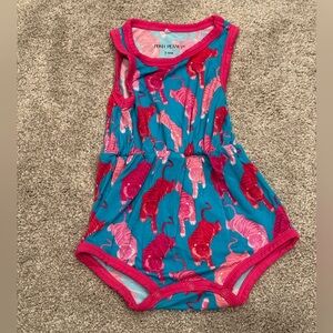 Posh Peanut LE TIGRE VARSITY ROMPER - 3-6 MONTHS